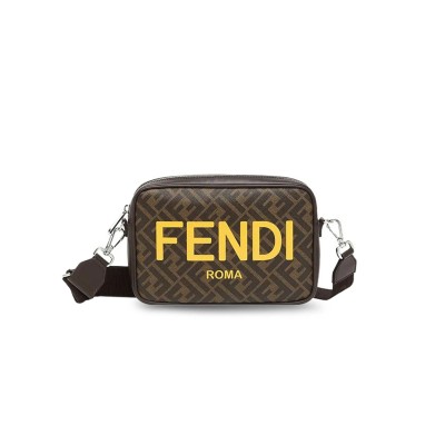 FENDI FF LOGO PRINT SHOULDER BAG 7M0286AJJ4F1HR8 (23.5*16*5cm)